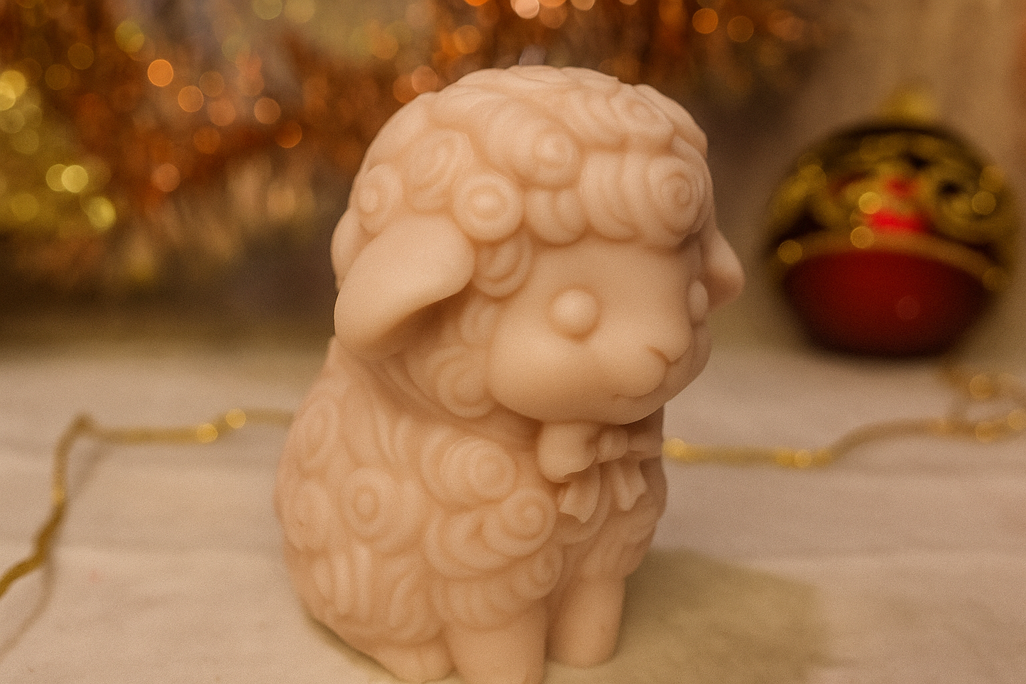 Handgemachte Seife "Schaf" – Bio-Sheabutter-Öl, Vegan, Weihnachtsgeschenk & Dekoration