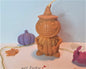 Kerze „Herbst-Puppenkürbis (Vogelscheuche)“ – Handgemacht, Herbst Deko, Naturwachs