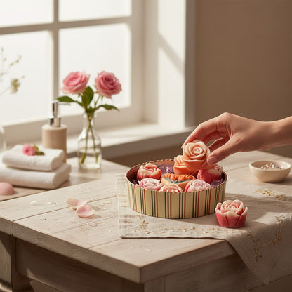 Decorative soap set "Delicate Tulips" – Handmade, Floral, Gift Idea