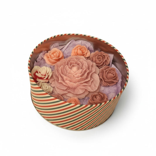 Deko-Seifenset „Königliche Pfingstrose“ – Handgemacht, Vanilleduft, Floral, Geschenkidee