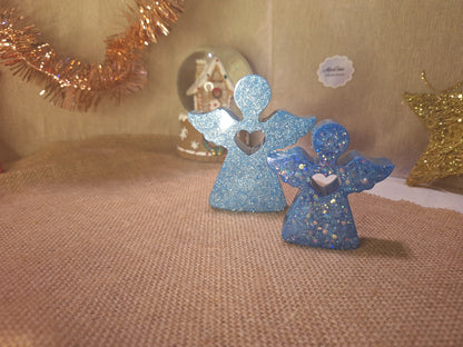 Engel-Duo aus Epoxidharz – Leuchtender & klassischer Engel, 6–8 cm