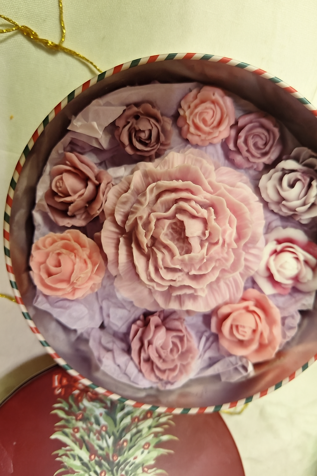 Decorative soap set “Royal Peony” – Handmade, vanilla scent, floral, gift idea