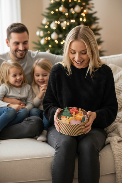 Deko-Seifenset „Weihnachtsfest – Handgemacht, Schoko-Beeren-Duft, Geschenkidee