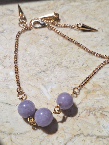 Handmade Adjustable Lavender Topaz Bracelet – Lilac Balance