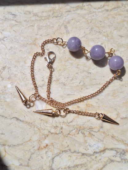 Handmade Adjustable Lavender Topaz Bracelet – Lilac Balance