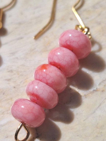 Handmade Rhodonite Earrings – Rose Rhythm