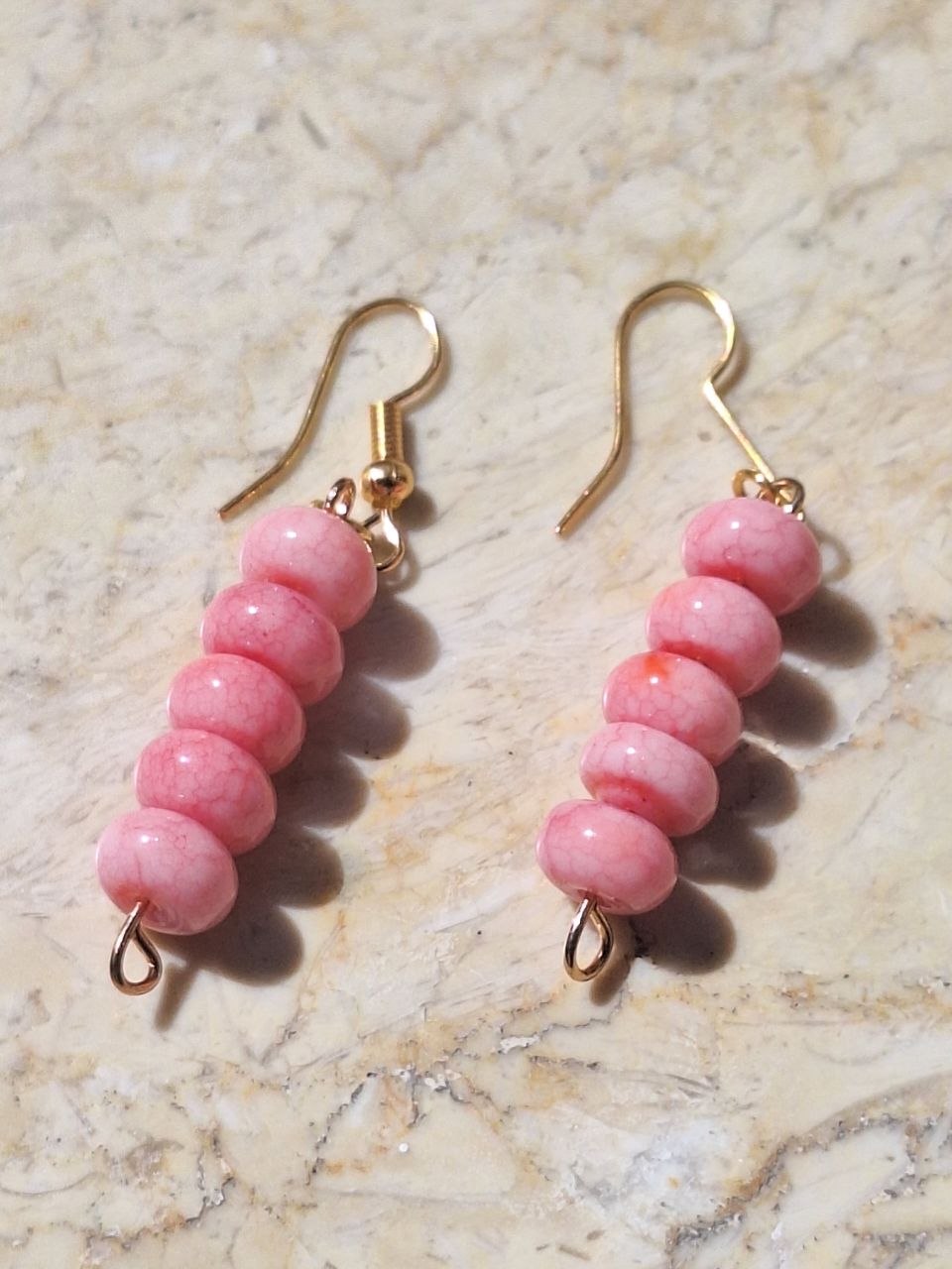 Handmade Rhodonite Earrings – Rose Rhythm