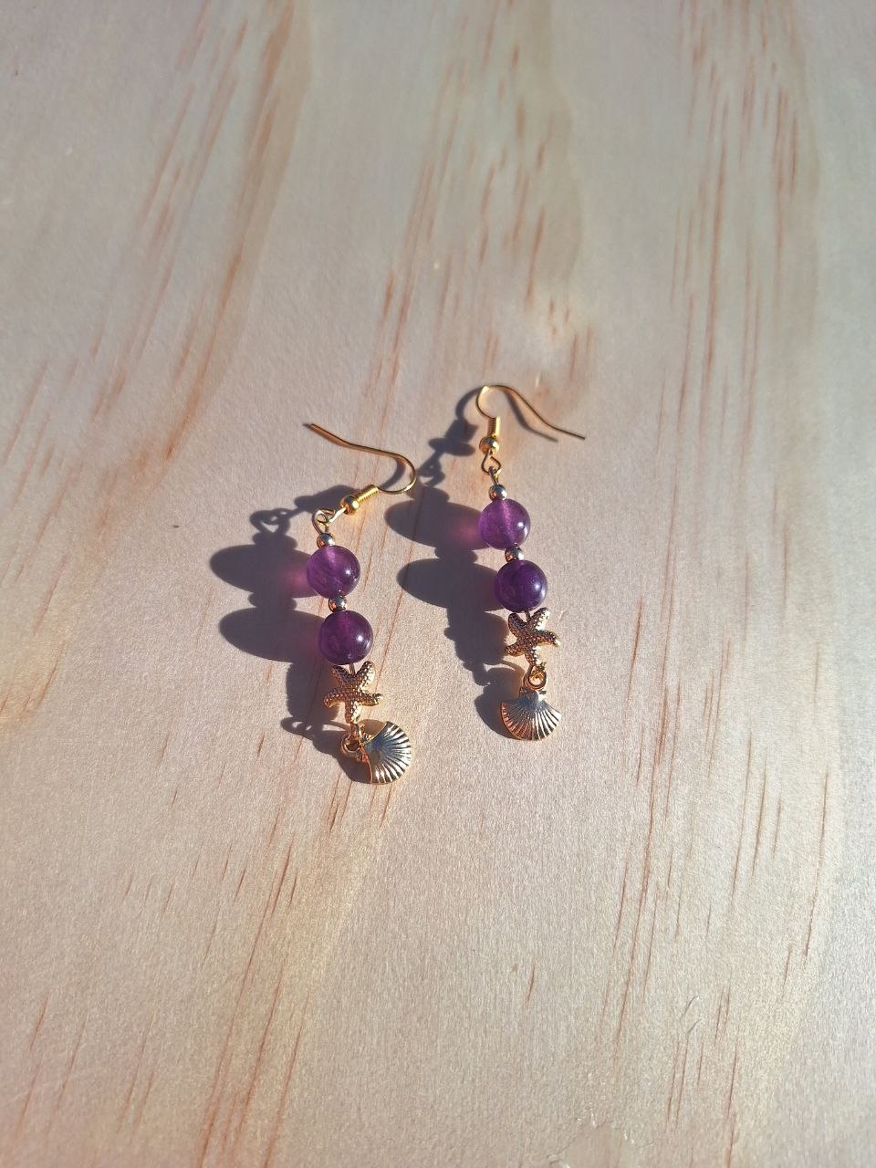Handmade Lavender Amethyst Earrings – Ocean Serenity