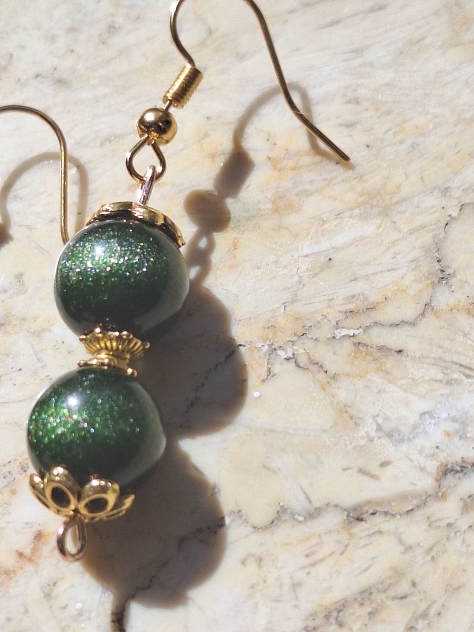 Handmade Green Obsidian Earrings – Forest Light