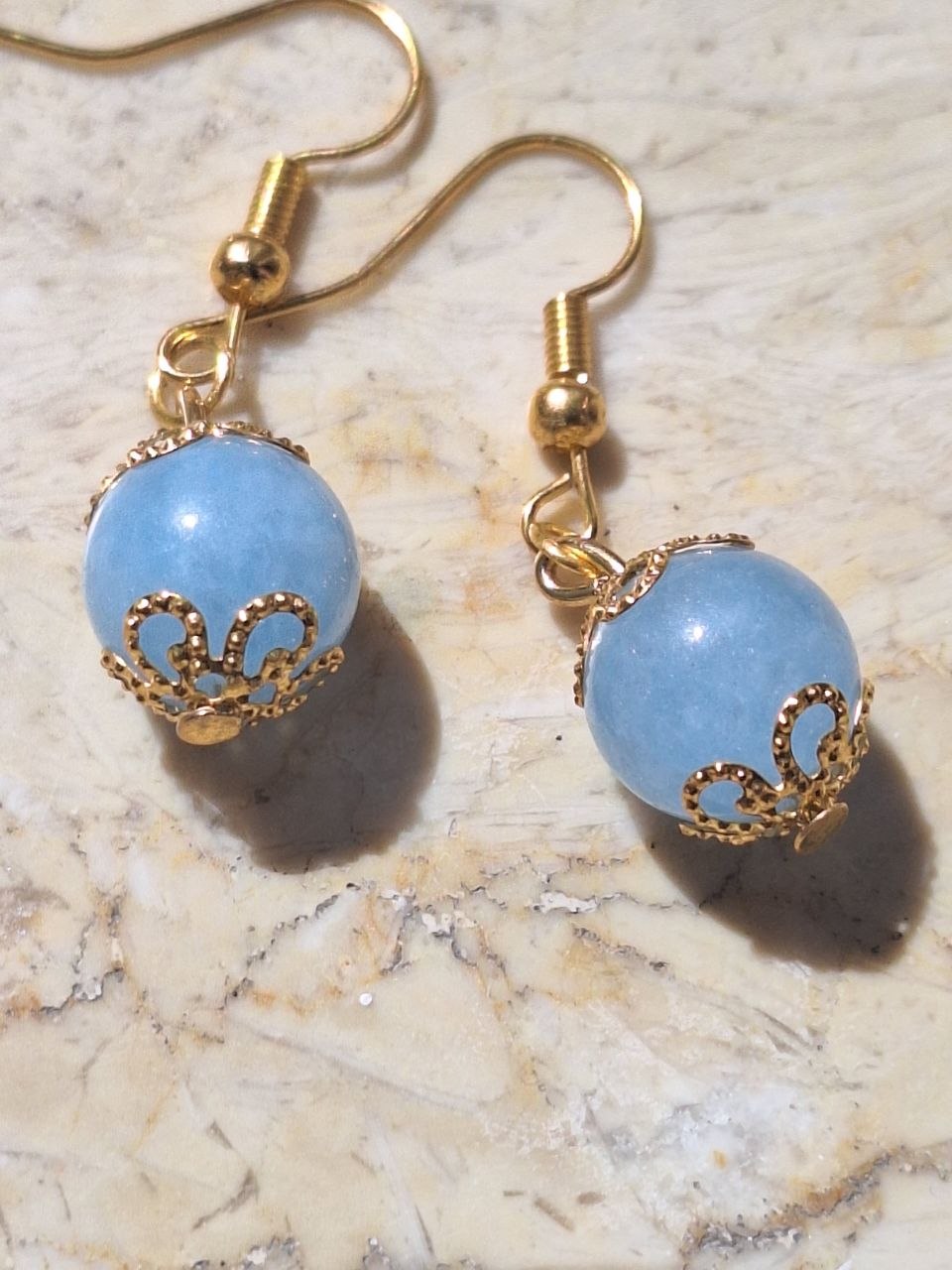 Small Handmade Blue Topaz Earrings – Sky Drops