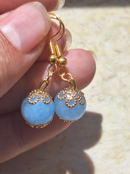 Small Handmade Blue Topaz Earrings – Sky Drops
