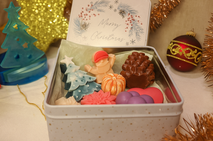 Deko-Seifenset „Weihnachtsmärchen“ – Handgemacht, Schoko-Beeren-Duft, Weihnachten