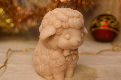 Handgemachte Seife "Schaf" – Bio-Sheabutter-Öl, Vegan, Weihnachtsgeschenk & Dekoration