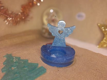 Рождественский подсвечник из смолы в виде ангела или ёлки, 12 см.