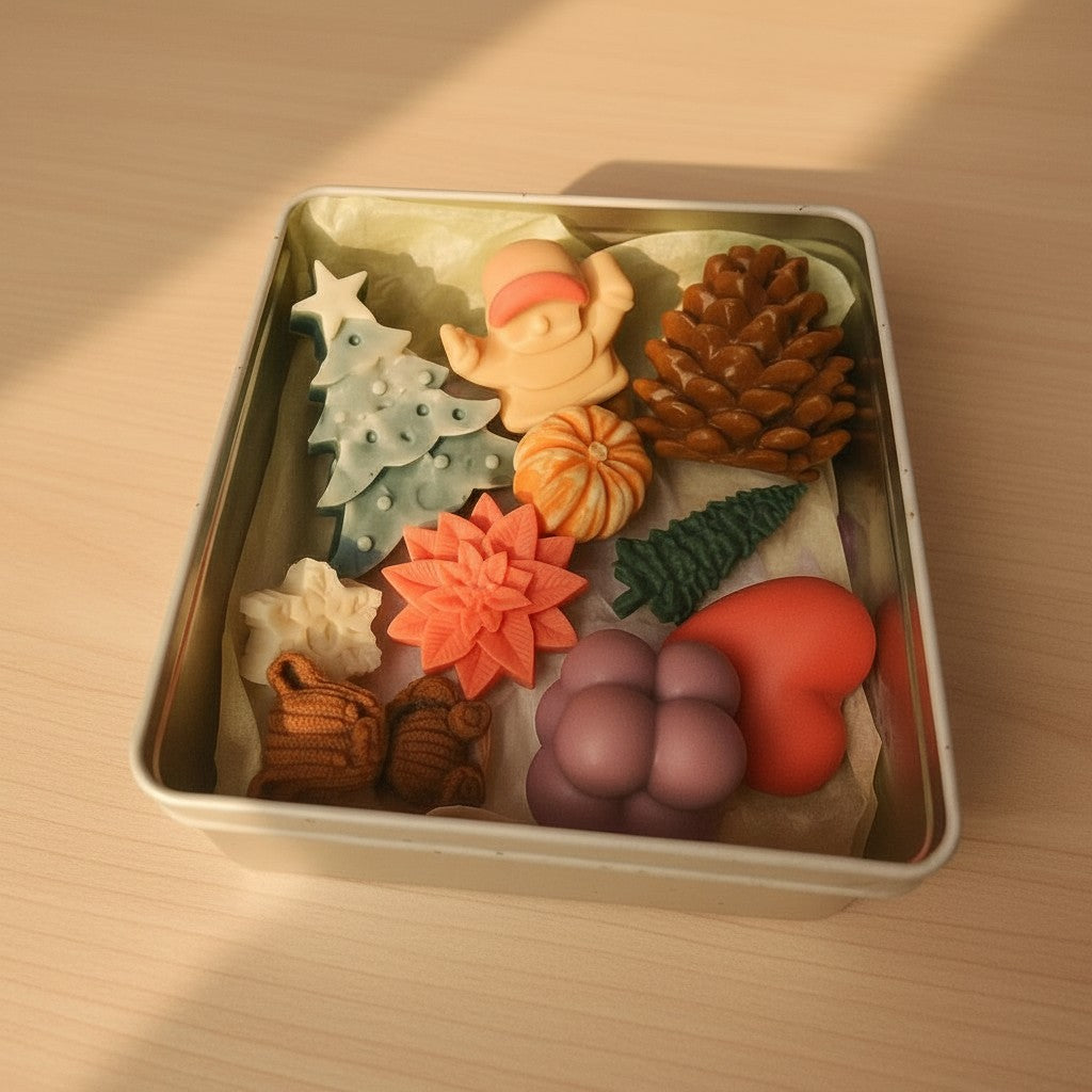 Deko-Seifenset „Weihnachtsmärchen“ – Handgemacht, Schoko-Beeren-Duft, Weihnachten