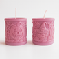 Elegantes Set aus 2 Sojakerzen mit Halloween-Ornament