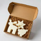 Geschenkset „Winter Trio“ – Rentier, Schneeflocke & Tannenbaum aus Sojawachs | Handgemacht